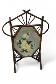 VICTORIAN BAMBOO FIRESCREEN