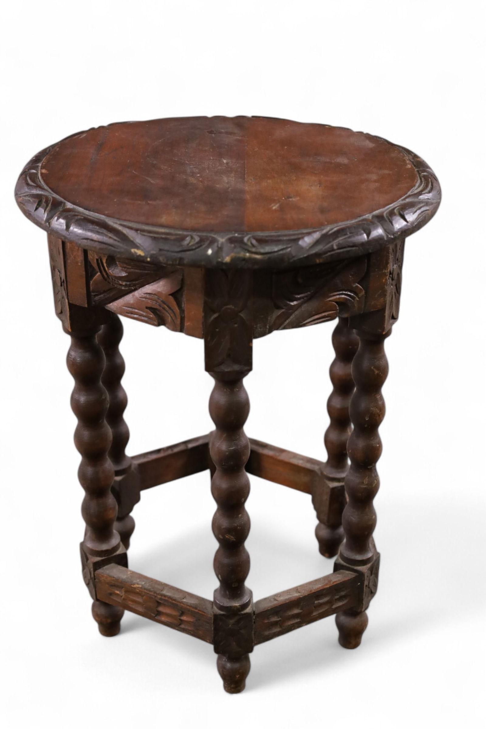 ANTIQUE BARLEY TWIST SIDE TABLE (1 of 3)