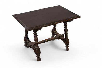 CARVED SPANISH STYLE LAMP TABLE