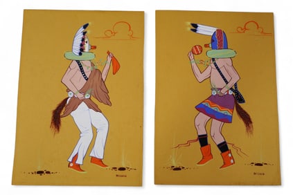 NE KLAN HE KACHINA DANCER PAINTINGS