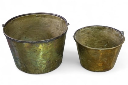 2 BRASS PAILS