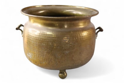 FOOTED BRASS JARDINIERE