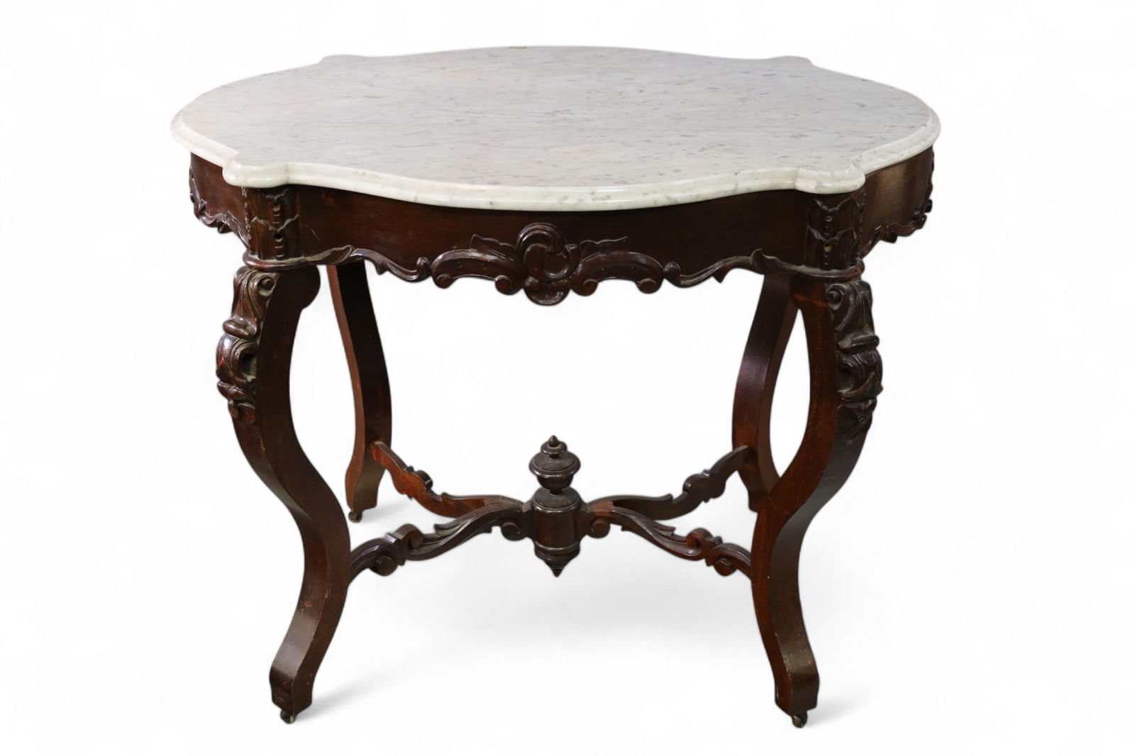 VICTORIAN MARBLE TOP PARLOR TABLE (1 of 4)
