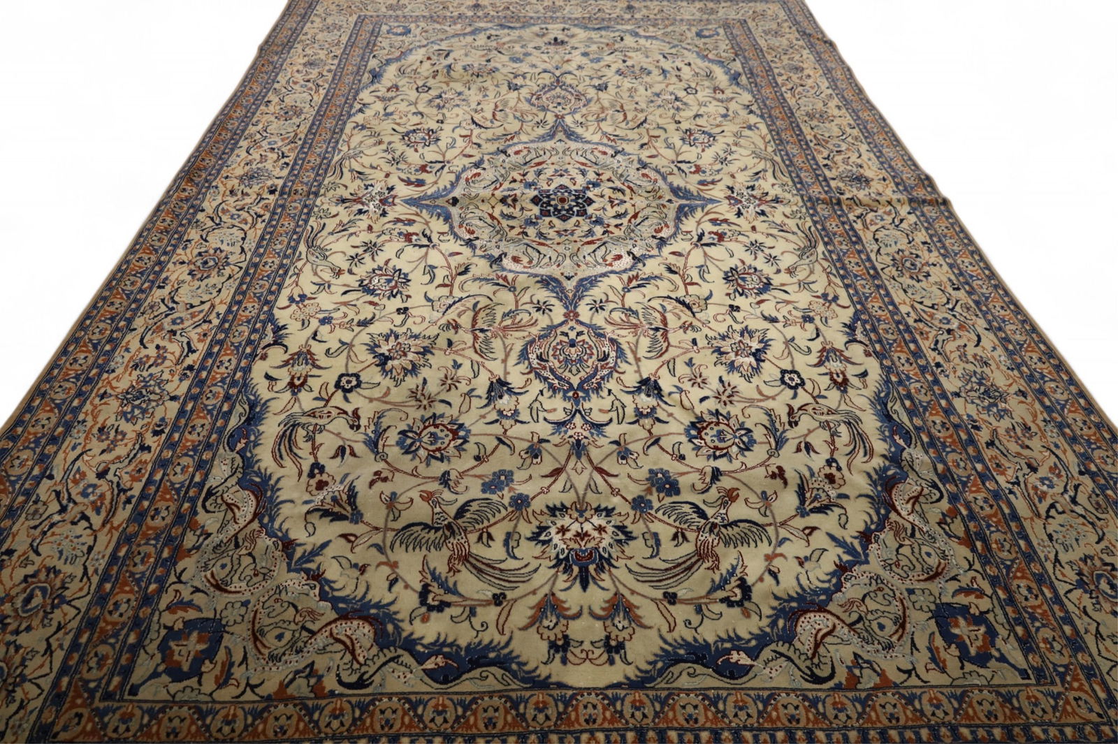 APPROX 13' 10" x 8' 6" HANDMADE WOOL RUG (1 of 8)