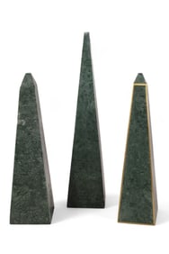 3 MARBLE OBELISKS