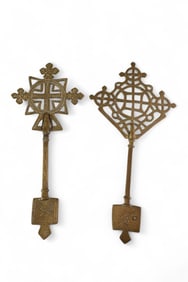 2 ETHIOPIAN COPTIC CROSSES