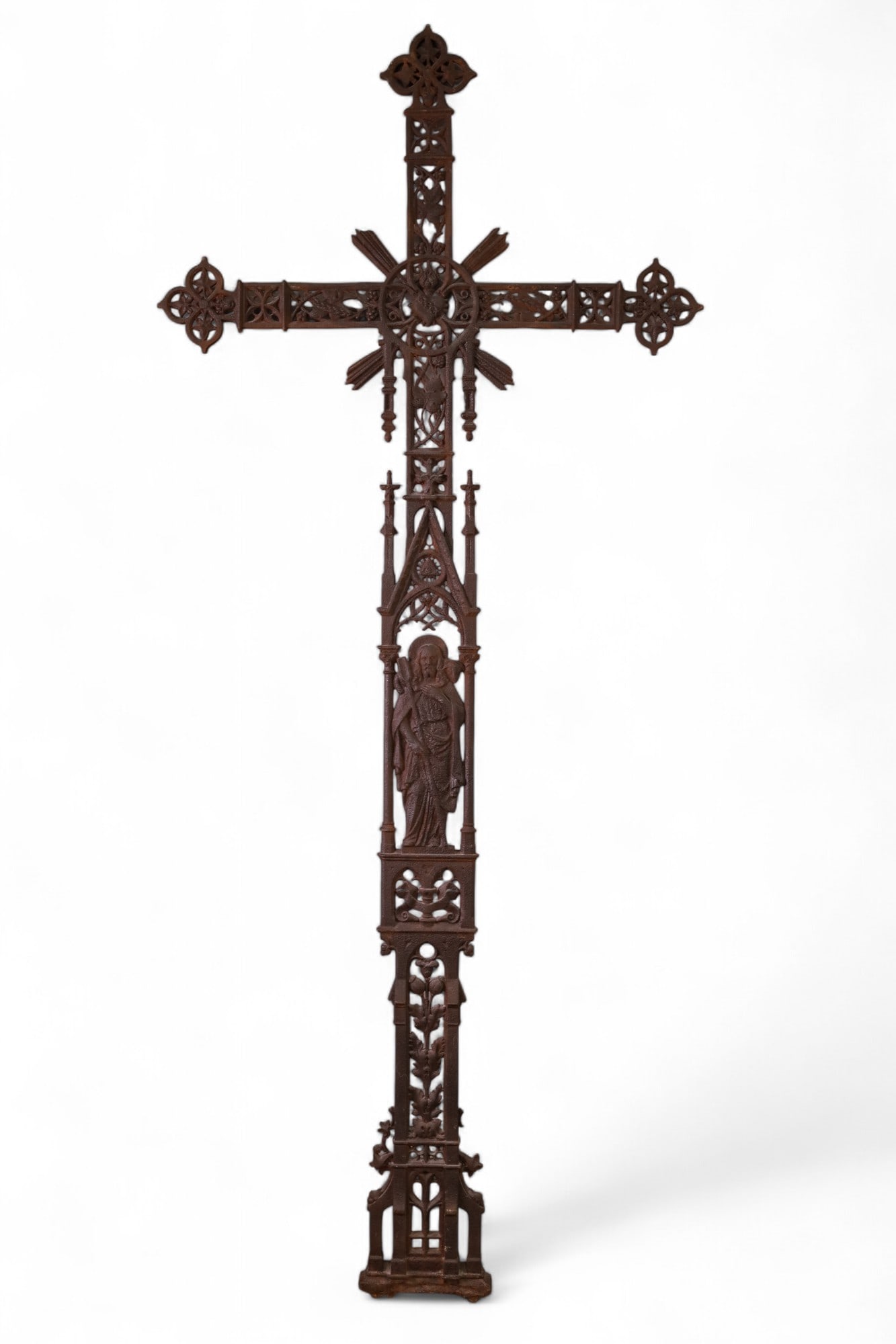 LARGE ANTIQUE IRON CROSS (1 of 4)