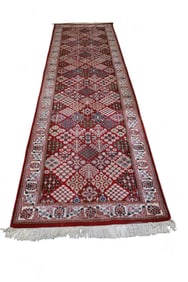 APPROX 3' 2" x 11' 10" HANDMADE WOOL RUNNER