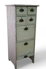 PRIMITIVE PAINTED CABINET
