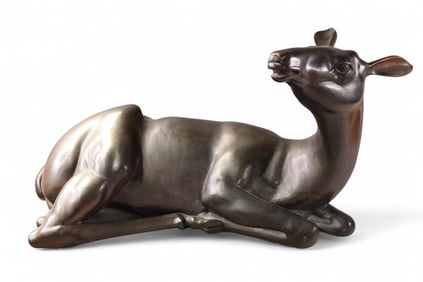 LARGE BRONZE DEER