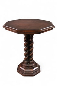 ANTIQUE CARVED ITALIAN LAMP TABLE
