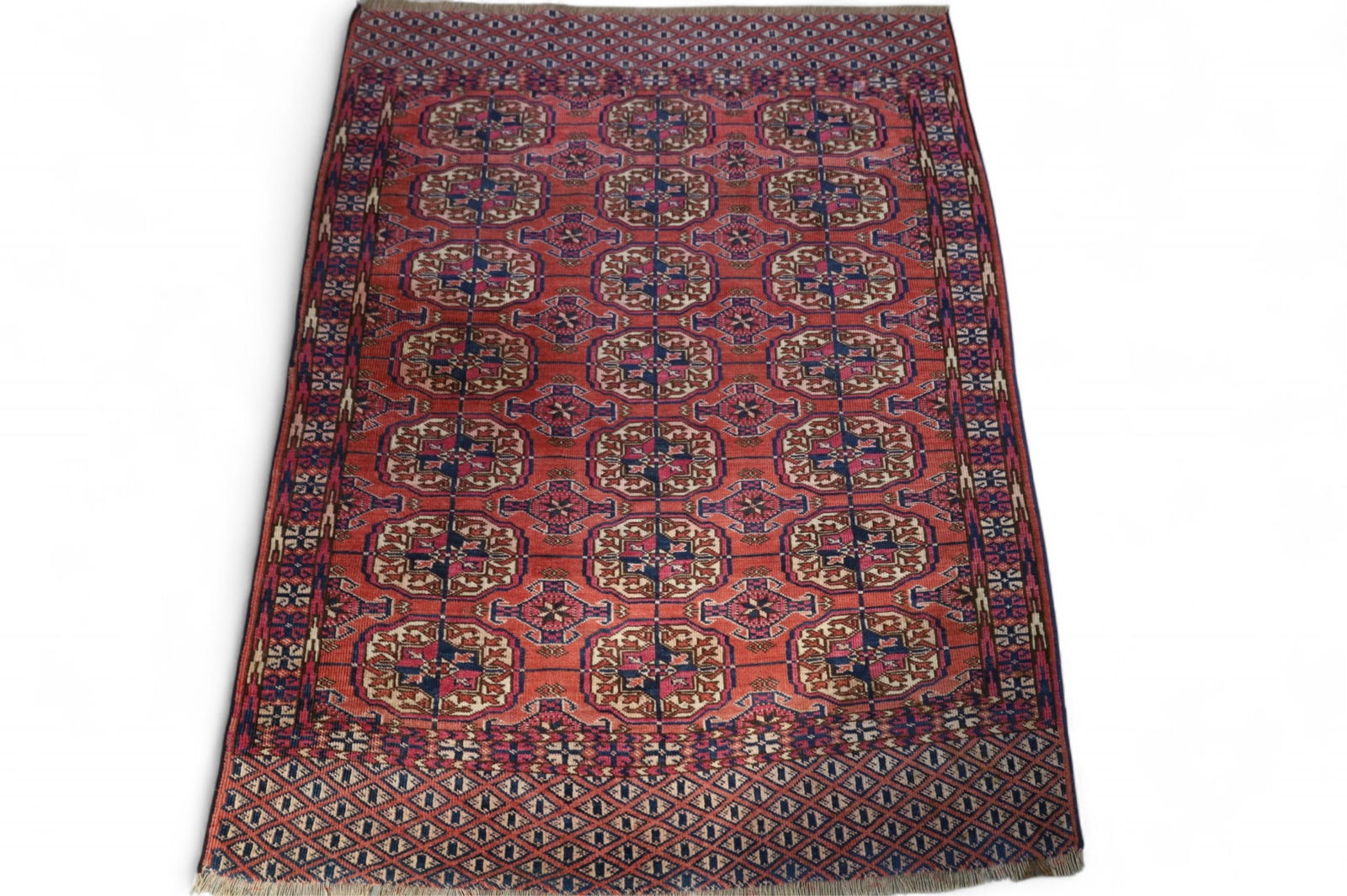 APPROX 4' 7" x 3' 5" HANDMADE WOOL RUG (1 of 4)