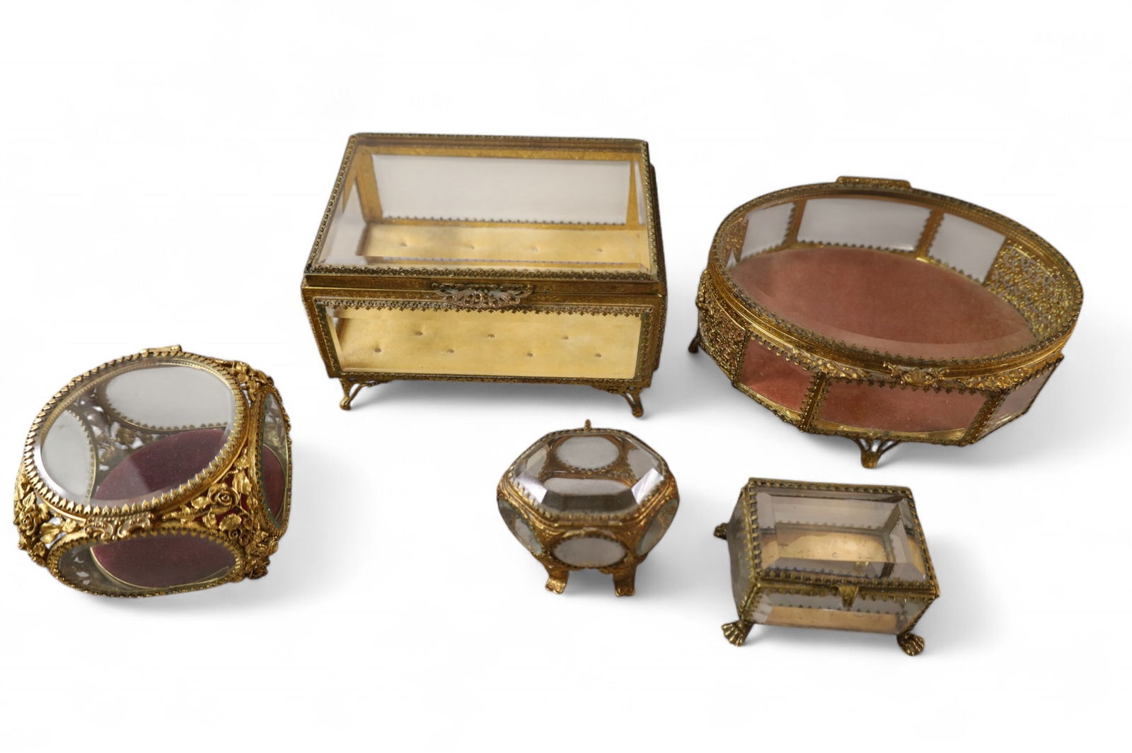 5 GILT DRESSER BOXES (1 of 5)