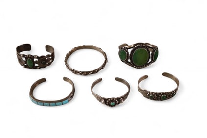 COLLECTION OF MEXICAN STERLING BRACELETS