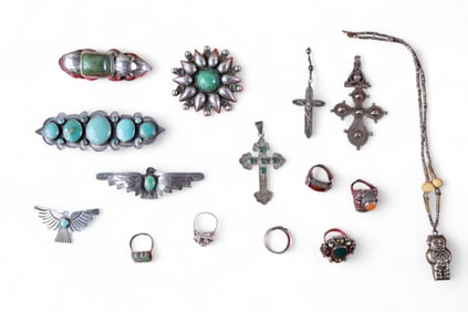 GROUPING OF MEXICAN STERLING JEWELRY