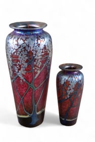 2 PIECES OF PHOENIX ART GLASS