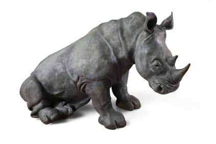 DOLLORES SHELLEDY BRONZE RHINO SCULPTURE
