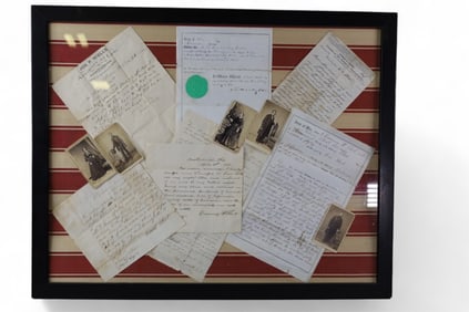 FRAMED 1860'S EPHEMERA