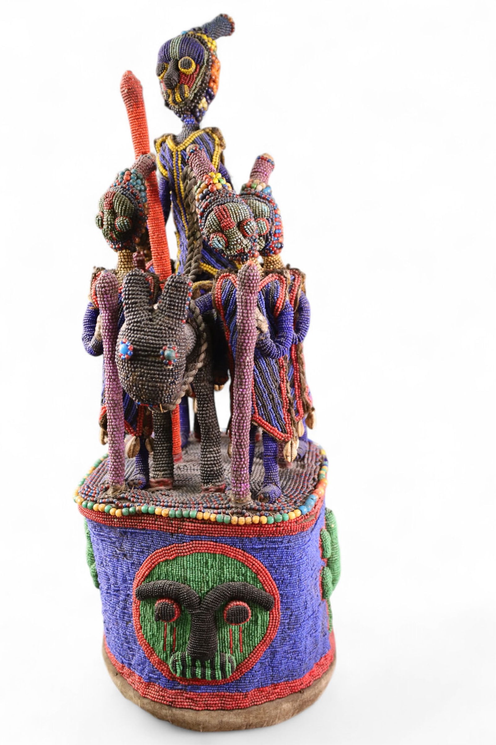 YORUBA BEADED AFRICAN CROWN (1 of 4)