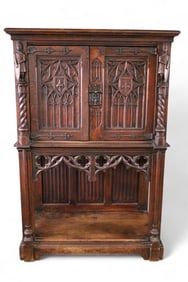 1920'S GOTHIC HALL CABINET