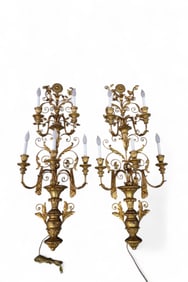 PAIR OF LARGE WALL SCONCES