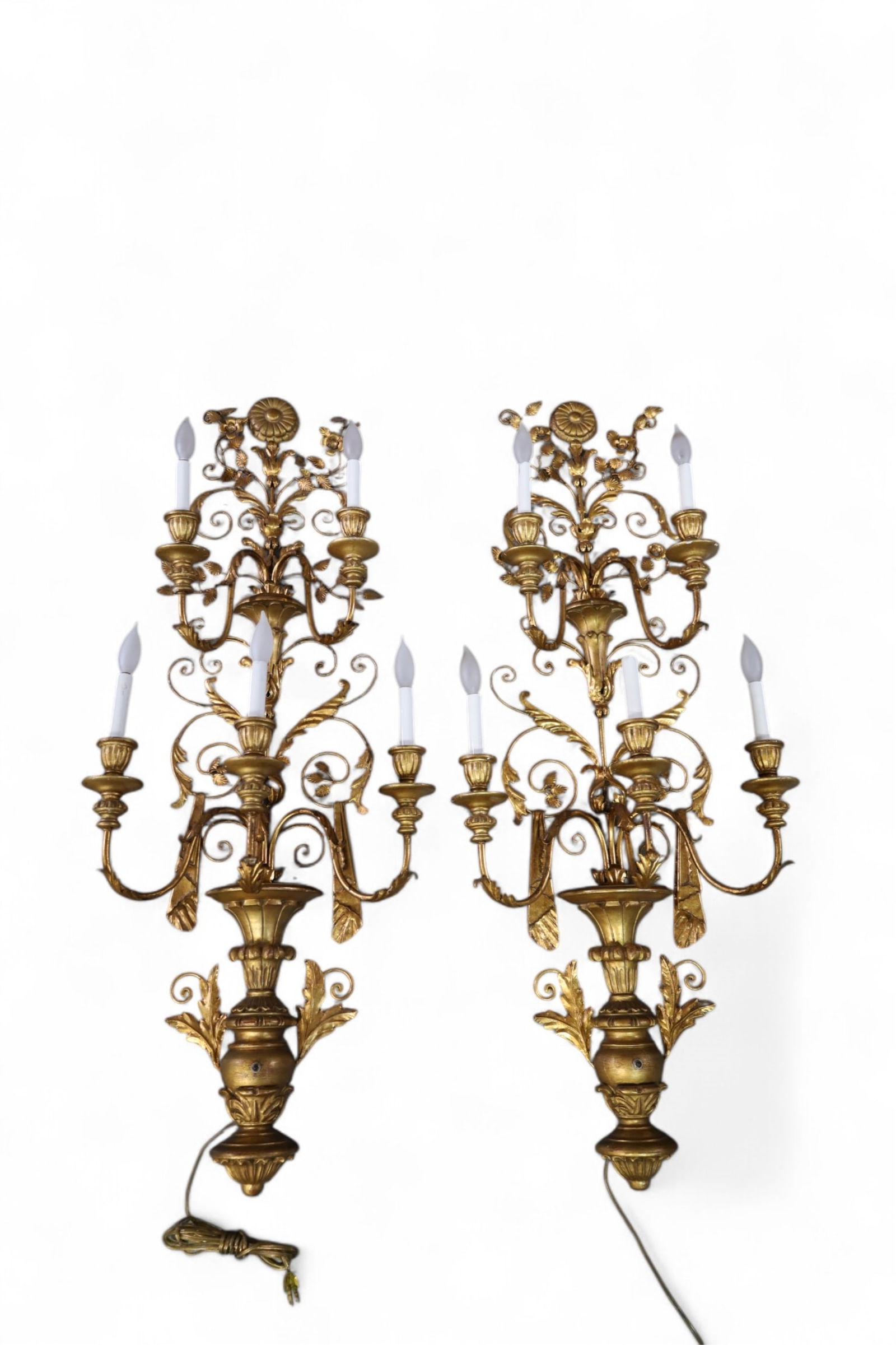 PAIR OF LARGE WALL SCONCES (1 of 4)
