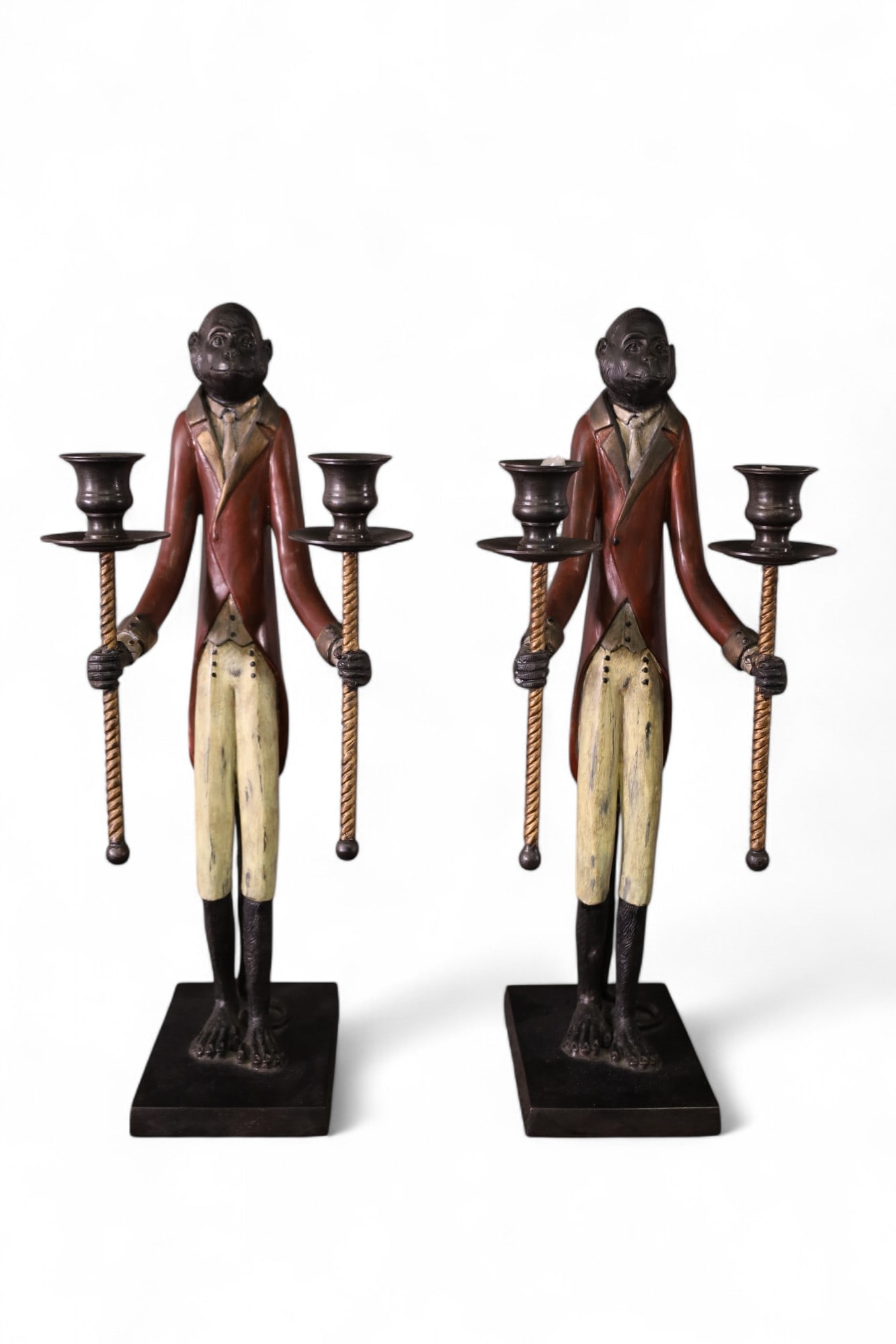 PAIR OF MAITLAND SMITH CANDLE HOLDERS (1 of 3)