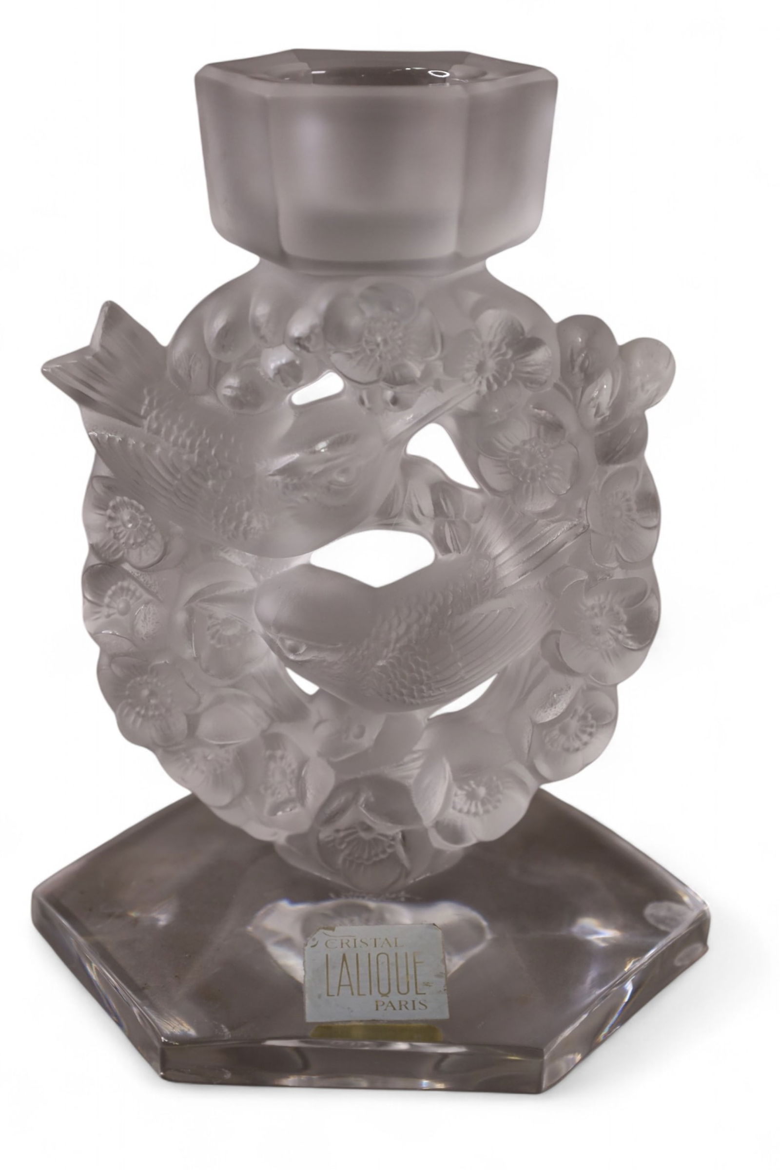 LALIQUE MESANGES CANDLE HOLDER (1 of 3)
