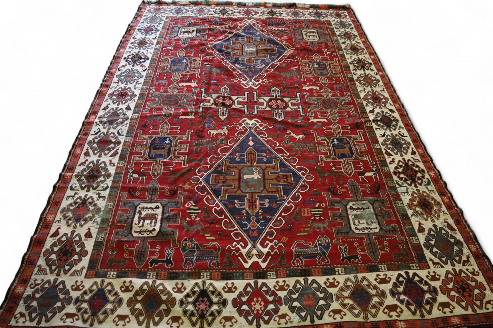 APPROX 6' 5" x 8' 10" HANDMADE WOOL RUG (1 of 4)
