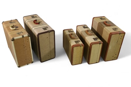 5 PIECES OF VINTAGE LUGGAGE