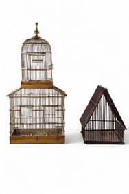 2 VINTAGE BIRD CAGES