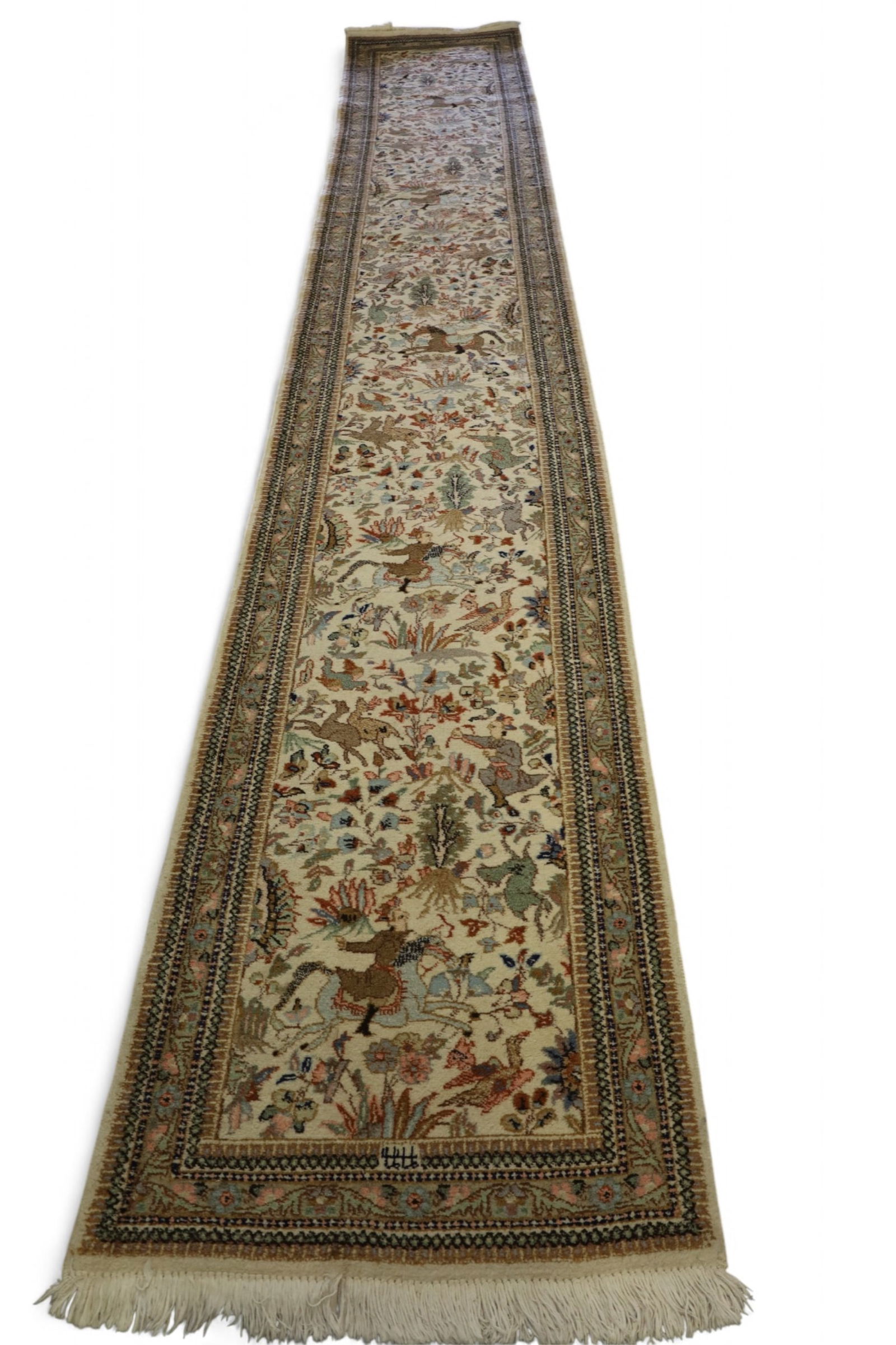 APPROX 2' 7" x 16' 5" HANDMADE WOOL RUNNER (1 of 5)