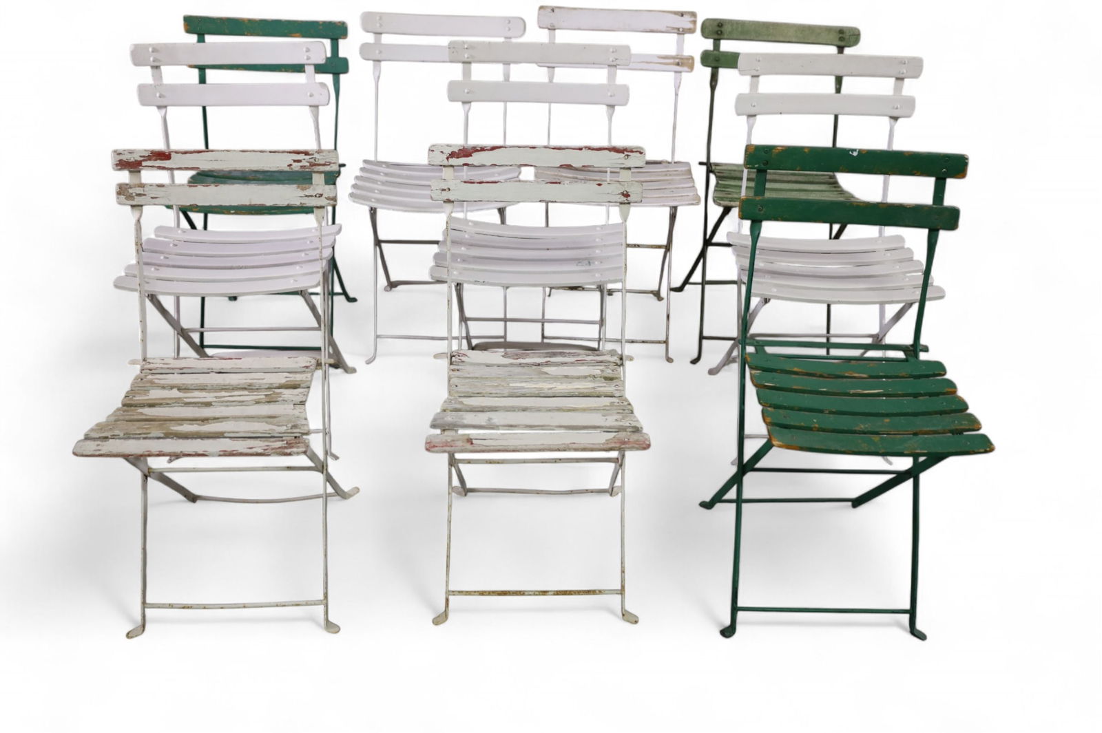 COLLECTION OF VINTAGE FRENCH FOLDING CHAIRS (1 of 3)