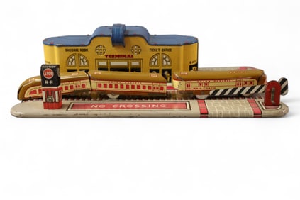 MARX TIN LITHO TRAIN TERMINAL