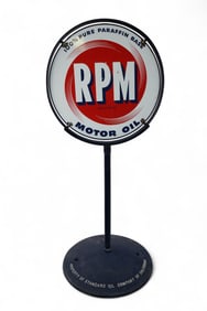 RPM MOTOR OIL CURB SIGN