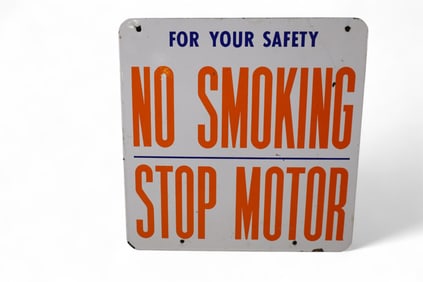 UNION NO SMOKING PORCELAIN SIGN