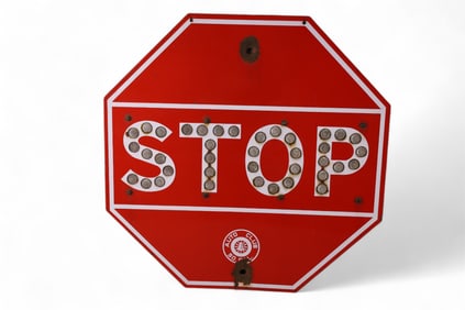 AUTO CLUB STOP SIGN