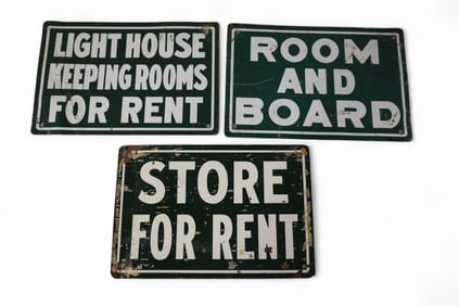 3 TIN SIGNS