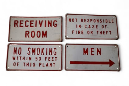 4 METAL SIGNS