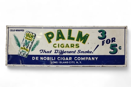 PALM CIGARS TIN SIGN