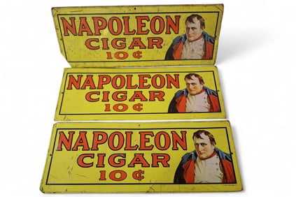 3 NAPOLEAN CIGAR SIGNS