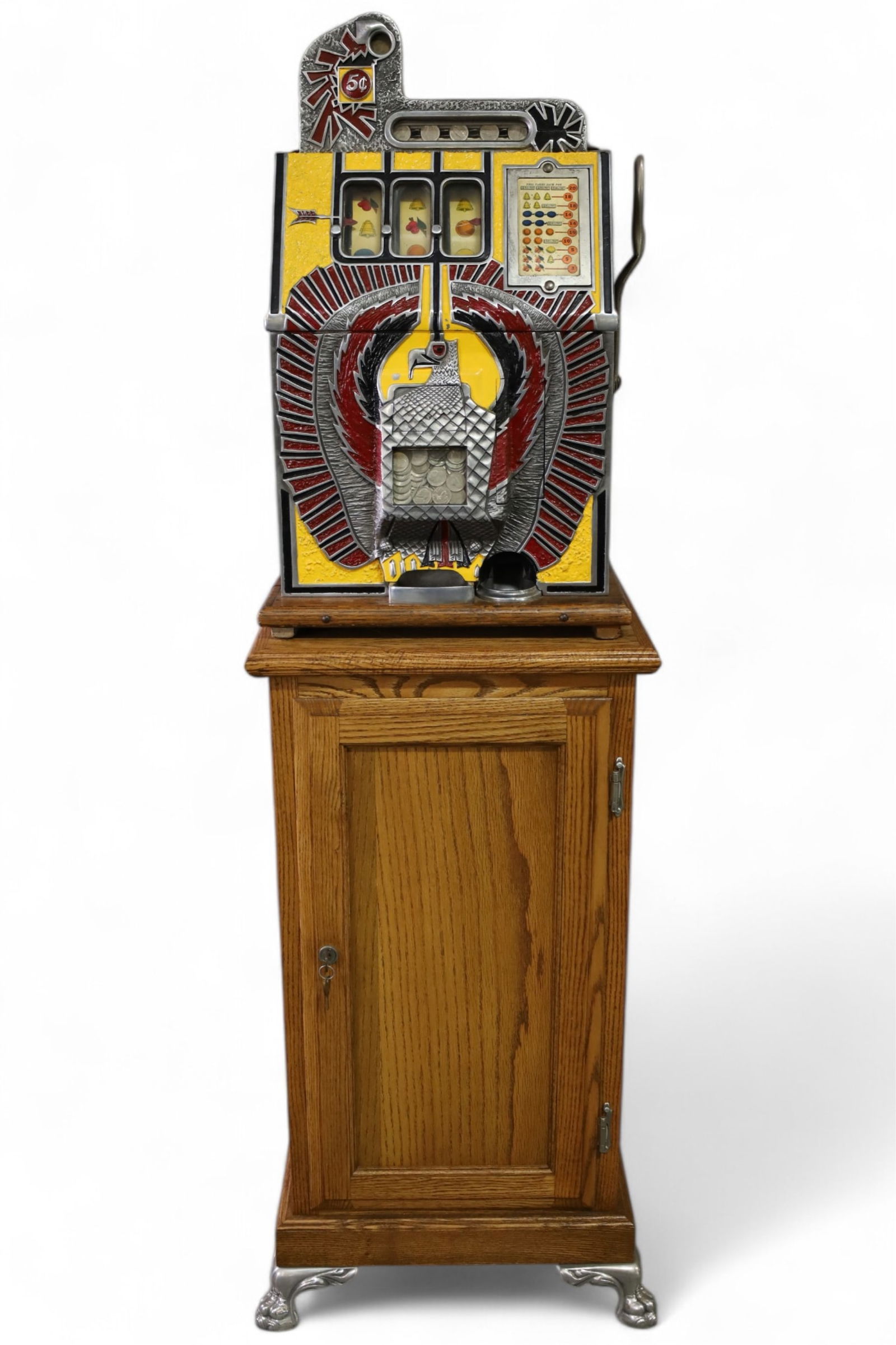 MILLS 5 CENT WAR EAGLE SLOT MACHINE (1 of 4)