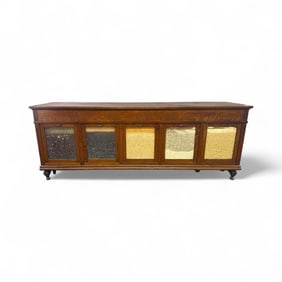 LARGE GENERAL STORE OAK BEAN COUNTER
