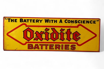 OXIDITE BATTERIES TIN SIGN