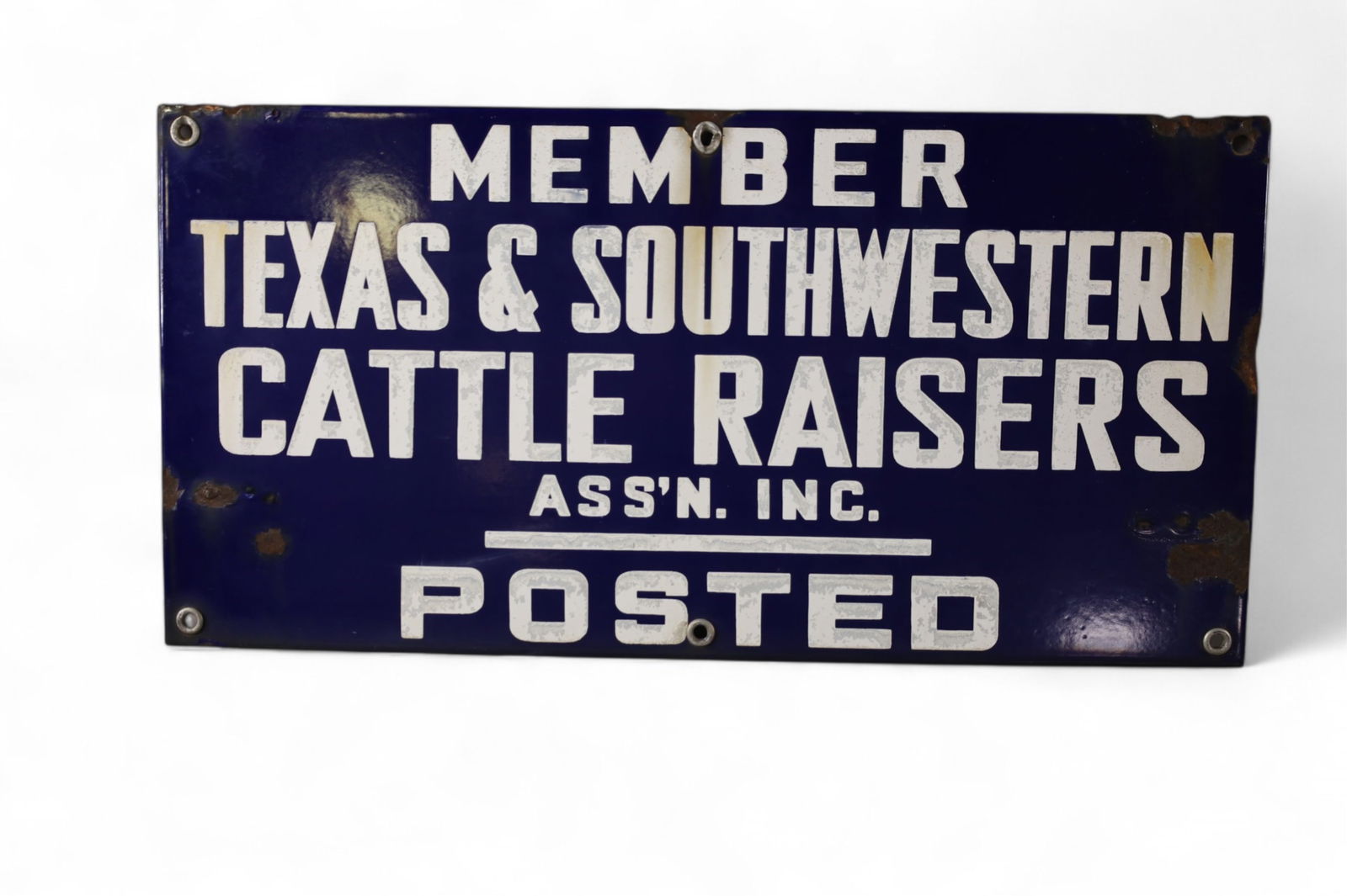 TEXAS CATTLE RAISERS PORCELAIN SIGN (1 of 2)