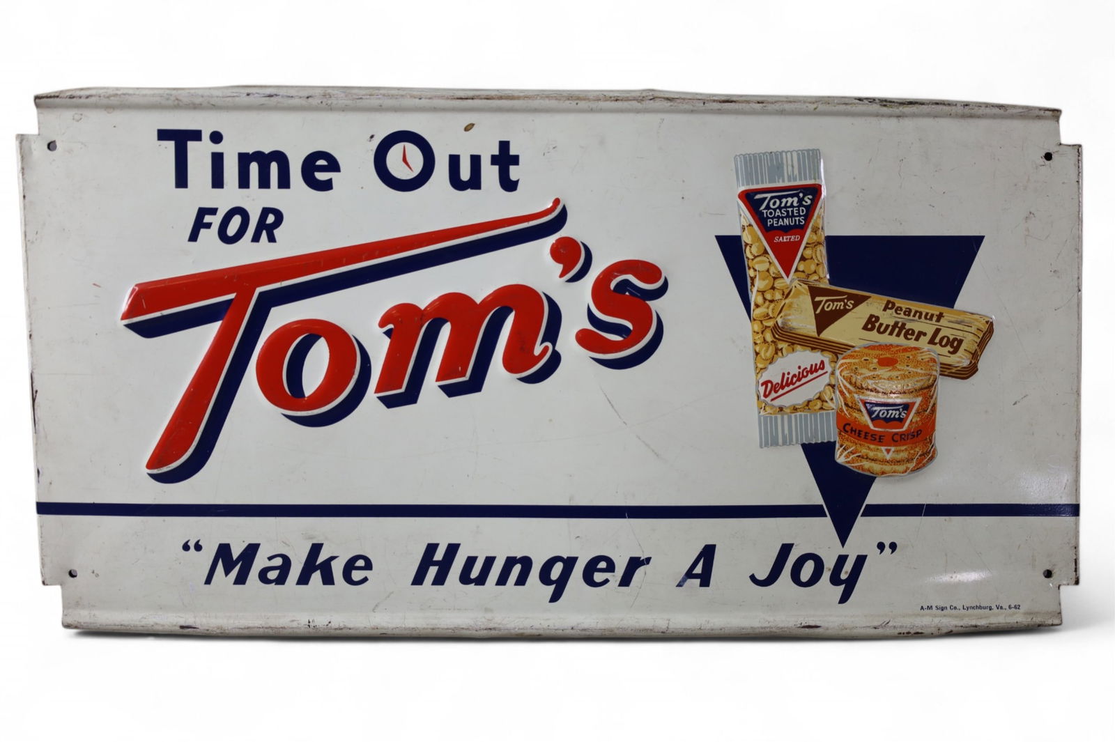 TOM'S PEANUT TIN SIGN (1 of 2)