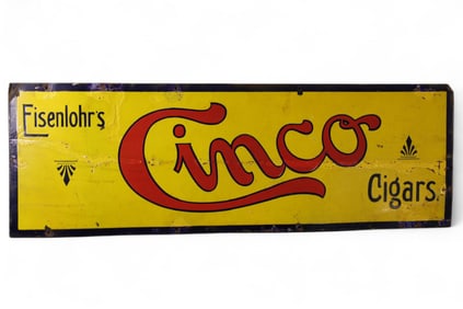 CINCO CIGAR PORCELAIN SIGN