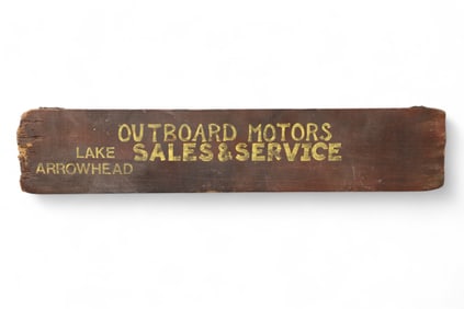 LAKE ARROWHEAD WOODEN SIGN