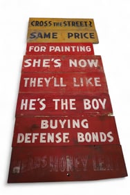 8 BURMA SHAVE WOODEN SIGNS