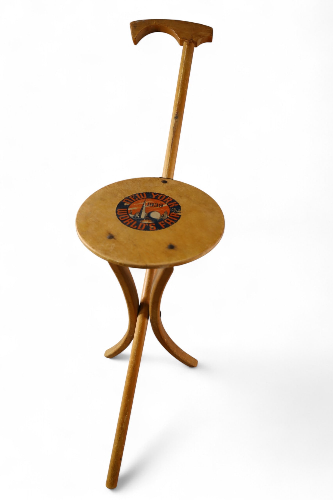 1939 WORLDS FAIR CANE STOOL (1 of 3)